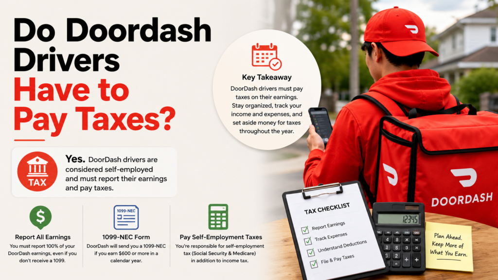Do Doordash drivers have to pay taxes