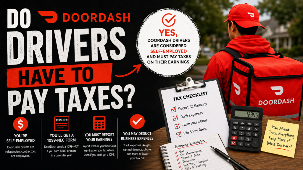 Do Doordash drivers have to pay taxes